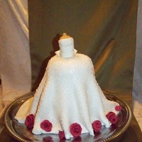 Wedding Dress Wedding Dress Practice cake. A few rough edges but not too bad for a first attempt I think. Thanks for the CC tutorial.