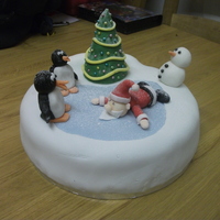 Christmas Cake I made this cake for my sons school!