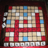 Scrabble Cake Scrabble birthday cake for a teacher. Pound cake with buttercream covered in MMF with MMF accents.