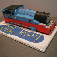 Thomas The Train All chocolate cake with buttercream icing - harder than a wedding cake