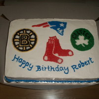 Boston Team Sports Cake 
