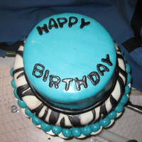 Tiffany Blue Cake With Zebra Stripes tiffany blue cake with zebra stripes