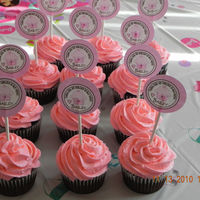 Chocolate Raspberry Cupcakes Cupcakes made for my niece's birthday. Chocolate cupcakes, filled with raspberry filling and vanilla buttercream frosting dyed pink.