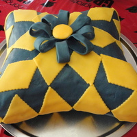Pillow Cake This is a pillow cake I made for my cousin graduation in her school colors.