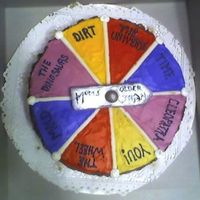 The "older Than" Game I made this for a woman at work who's mother is turning 70. The arrow was a pain, but it works! Hopefully it lasts until they eat it...