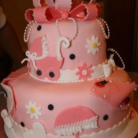 Pearls, Sunglasses And Lady Bugs Hailey's 6" & 10" all fondant cake, with exception of pearls. Inspired by the beautiful cc cake artist jan14grands and...