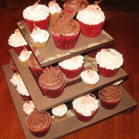 Fall Cupcakes fall cupcakes, fresh pumpkin cupcakes with a maple cream cheese frosting and chocolate cupcakes with espresso chocolate ganache frosting