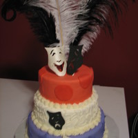 Theater This was a cake for our school who won a contest for one-act play. Served this during a performance for the school and families.