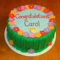 Hawaiian Cake Cake for a co-worker who just returned from their honeymoon to Hawaii.