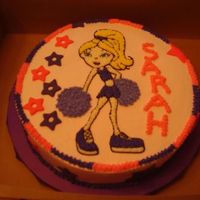 Bratz Here is a simple BRATZ cake. The stars with the holes were for the candles to sit in.