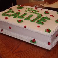 Ladybugs This was for a first birthday, the little girl also had a small ladybug acke to herself.