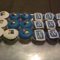 Microsoft Cupcakes These were cupcakes that I did for my husband's Microsoft wireless students at Westwood college.