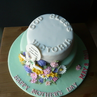 First Communion & Mother's Day Cake Top cake - marble ; bottom cake - green tea