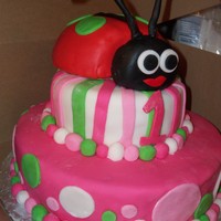Ladybug Cake First attempt at the ladybug.
