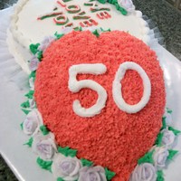 3D Heart birthday cake, the idea can be used for alot of reasons