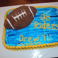 Football Birthday Cake Buttercream icingFootball cake.