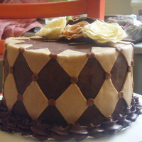 Ganache And Chocolate Clay Birthday Cake WASC torted and filled with chocolate mousse filling, frosted with ganache. My first time working with candy clay. There is NO fondant on...