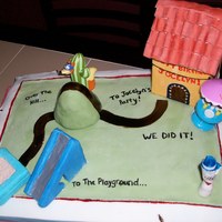 Dora Map Cake This was a birthday cake for my niece's 3rd bithday. It is a 3D "layout" of the map, and how Dora and Boots need to get to &...