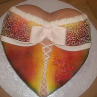 Bridal Shower This was my first lingerie cake I used my spray gun to give it a tie dye look and used butter cream to give it the lace look...my boys...
