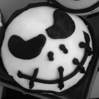 Jack Skeleton chocolate jack cupcake with cream cheese frosting