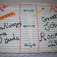 Classroom Cake This is a cake I did for my husband's 5th grade class for their good behavior. It is a 12x19 sheet cake.
