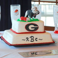 Ga Bulldog Grooms Cake I have since learned how to do better square corners, lol