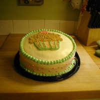 My First Wilton Class Cake choc. cake, B/C icing