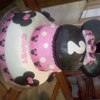 Carey's Birthday Cake Marshmallow fondant covered cake, my first time covering a whole cake in fondant!