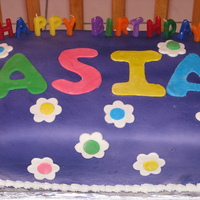 Asia's Birthday Cake! This is a cake I made for a little girl named Asia. Her mom said she wanted a confetti cake and for it to be purple and to just come up...