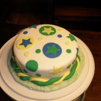 My First Fondant Cake Cake done for the Michael's/Wilton course