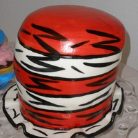 Cat In The Hat I made this cake for my son's Dr. Seuss themed birthday party. It's covered with home made marshmallow fondant and I painted on...