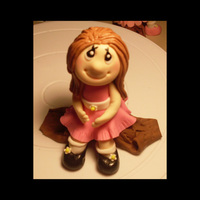 Girl Figurine For My Daughters' 5Th B'day Cake :) First girl figurine i've done.... i love her very much as she is my ever first fondant figurine :)