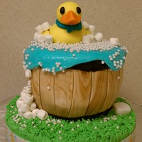 Rubber Ducky Cake This is my first baby shower cake.