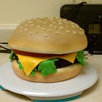 Hamburger Cake Thisis my first attempt at fondant and my first designer cake.