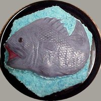 Grandson's Fish Birthday Cake Just learning as I go