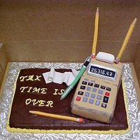 Tax Time Is Over This was my second cake that I made for our accountant on Tax Day