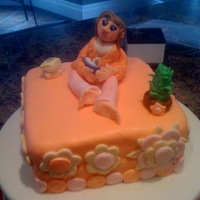 Buttons And Books all edible fondant figurine and cake ;)