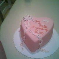 Heart And Falling Flowers heart shaped. Strawberry with strawberry filling.