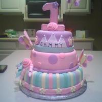 Butterflies Andflowers I run a daycare and make all of my childrens birthday cakes as my present to them. This was Sammy's first birthday so it had to be...