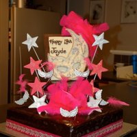 Masquerade Ball Cake made for 18th - Theme was Masquerade - Everything was edible ... well except the feathers :D