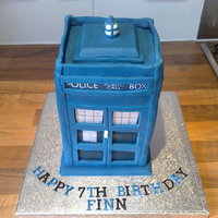 The Tardis Tardis cake from Dr Who.