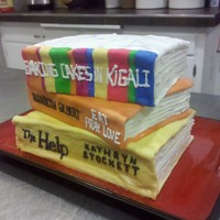 Book Club Chai Spice Cake, cinnamon buttercream frosting and marshmallow fondant.