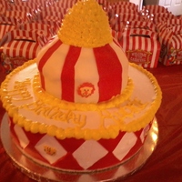 Baby's 1St Birthday Cake With Circus Theme This had to be the heaviest cake I've ever made!! It was wonderful carrying down 3 flights of stairs. And as soon as I get on the...