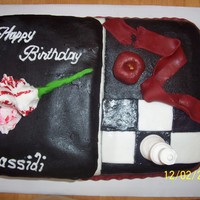 Twilight Twilight theme cake, with book on top. All edible made from fondant.