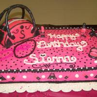 Purse With All Extras I did this for my daughter she was 5,and loves all the big girls stuff.....and wanted pink and black...the purse is cake also covered in...