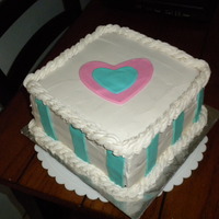 Heart Shower Cake 