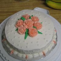 Course 1 Final Cake My Wilton course 1 final cake! I was so proud!