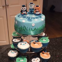 Octonauts Tower This is a cupcake tower of a popular childrens show in the UK