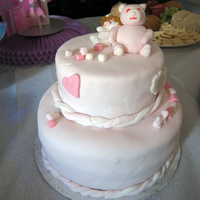 Teddy Bear Christening Cake This was a christening cake I made for my Goddaughter. It was my first time using this fondant recipe and I absolutely adored this recipe...