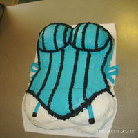 Corset Cake I made this cake for my bridal shower. It was so much fun, but a PAIN! I baked two heart cakes, same size, cut about 5 inches from the...